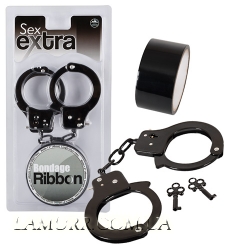 Металлические наручники с бандажной лентой